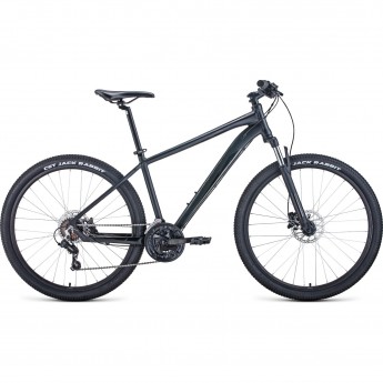 Велосипед FORWARD APACHE 27,5 3.0 disc, рама 15", 2020-2021, черный матовый/черный
