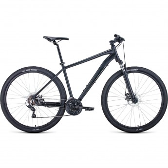 Велосипед FORWARD APACHE 29 2.0 D 29", рама 17", темно-серый/черный, 2023
