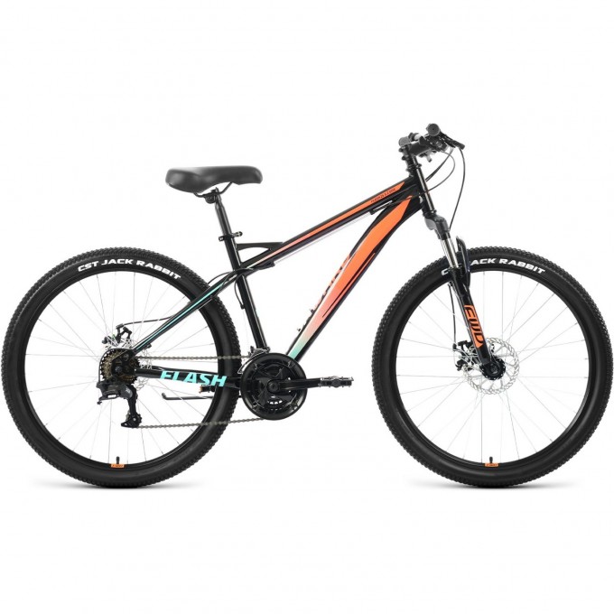 Велосипед FORWARD FLASH 26 2.2 D (26" 21 ск. рост. 15") 2022, черный/оранжевый RBK22FW26670 Велосипед FORWARD FLASH 26 2.2 D (26" 21 ск. рост. 15") 2022, черный/оранжевый RBK22FW26670