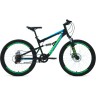 Велосипед FORWARD RAPTOR 24 2.0 D (2022) черный/бирюзовый 94979 CHERNYII/BIRYUZOVYII