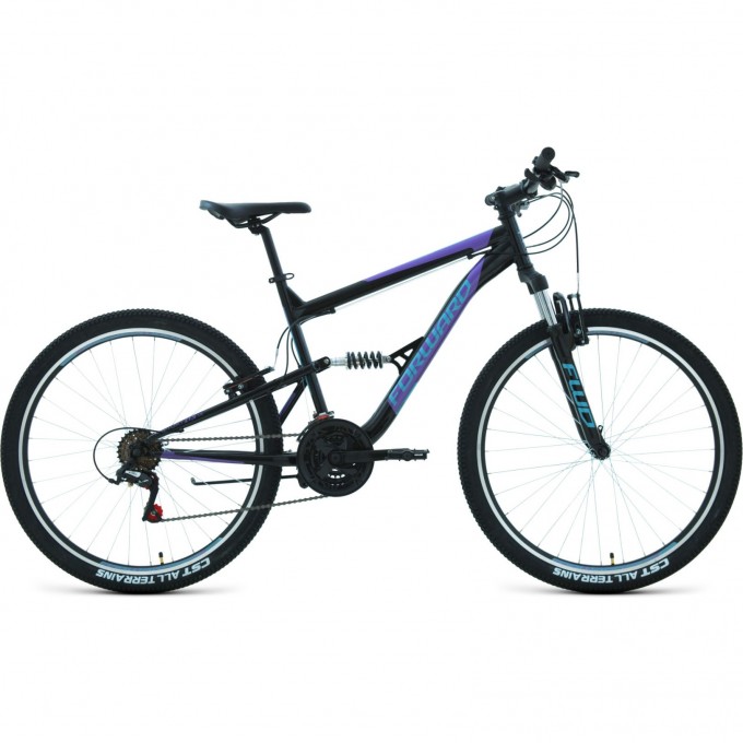 Велосипед FORWARD RAPTOR 27,5 1.0, рама 18", 2020-2021, черный/фиолетовый RBKW1F17E014 Велосипед FORWARD RAPTOR 27,5 1.0, рама 18", 2020-2021, черный/фиолетовый RBKW1F17E014