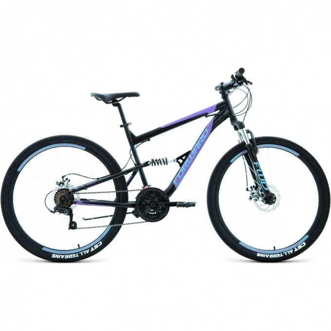 Велосипед FORWARD RAPTOR 27,5 2.0 D, рама 18", 2022, черный/фиолетовый RBK22FW27788 Велосипед FORWARD RAPTOR 27,5 2.0 D, рама 18", 2022, черный/фиолетовый RBK22FW27788