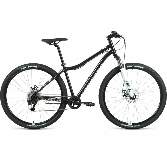 Велосипед FORWARD SPORTING 29 2.2 disc (2021) черный/белый с рамой 17" 75488 CHERNYII/BELYII 17 Велосипед FORWARD SPORTING 29 2.2 disc (2021) черный/белый с рамой 17" 75488 CHERNYII/BELYII 17