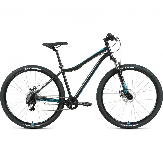 Велосипед FORWARD SPORTING 29 2.2 disc (2021) черный/бирюзовый с рамой 17" 75488 CHERNYII/BIRYUZOVYII 17 Велосипед FORWARD SPORTING 29 2.2 disc (2021) черный/бирюзовый с рамой 17" 75488 CHERNYII/BIRYUZOVYII 17