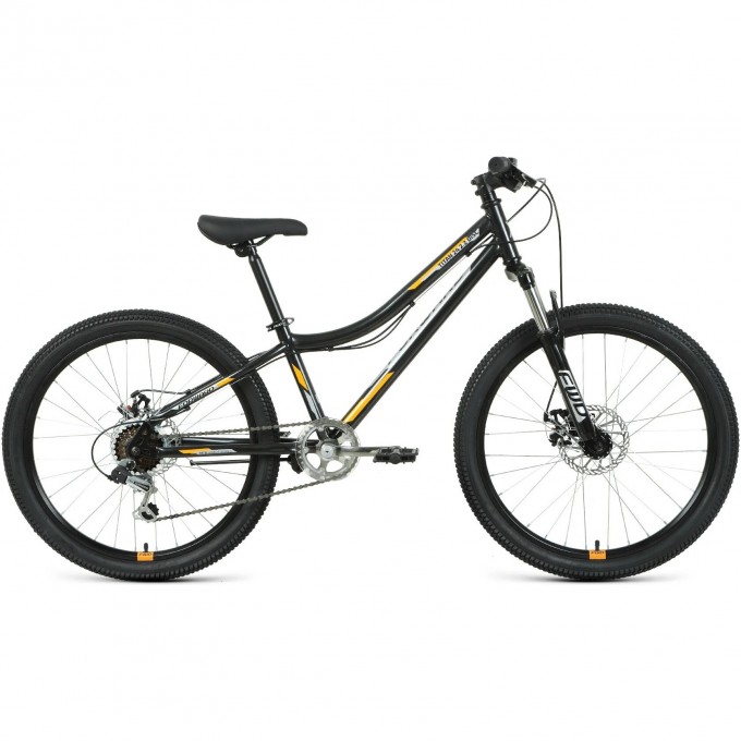 Велосипед FORWARD TITAN 24 2.2 disc, рама 12", 2020-2021, черный/оранжевый RBKW1J146005 Велосипед FORWARD TITAN 24 2.2 disc, рама 12", 2020-2021, черный/оранжевый RBKW1J146005