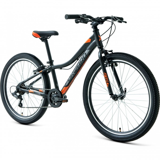Велосипед FORWARD TWISTER 24 1.0 (2023) черный/оранжевый, с рамой 12" RB3F47151XBKXOG Велосипед FORWARD TWISTER 24 1.0 (2023) черный/оранжевый, с рамой 12" RB3F47151XBKXOG